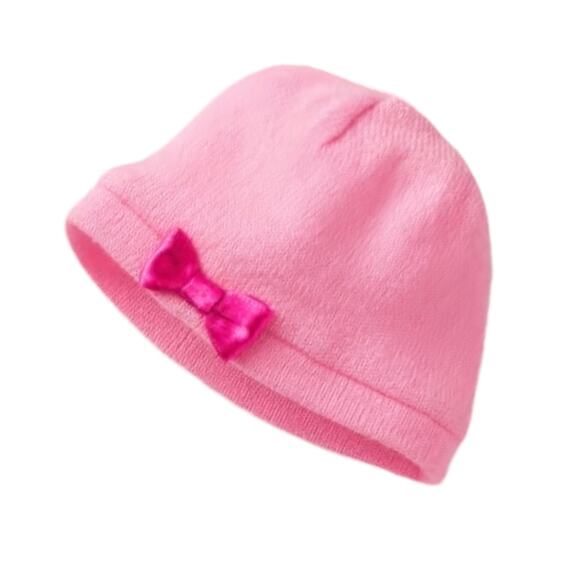 American Girl BITTY BABY Doll Clothes PINK KNIT HAT w/ Satin Bow Care Accessory - Picture 1 of 4